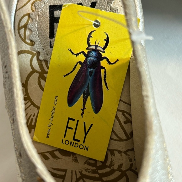 FLY LONDON Sz 38 Yuta Lace Up Leather Sandals Wedge Style Heel NEW WITH TAG - Picture 9 of 13